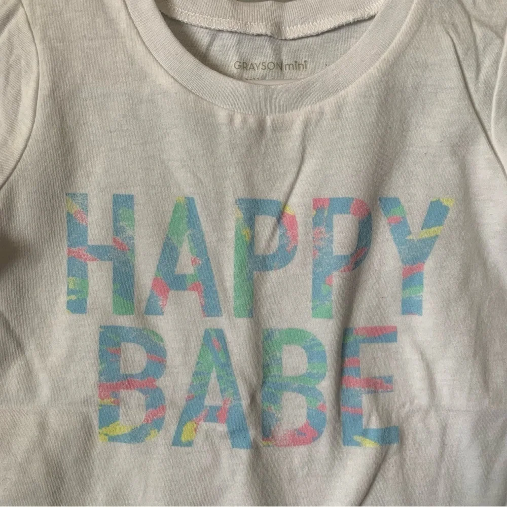 NWT. GRAYSON THREADS Toddler Colorful 'Happy Babe' Print T-Shirt